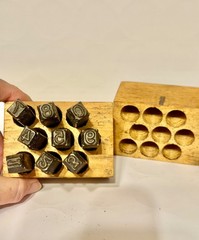 Vtg Young Bros 1/4 Inch 6.4mm Steel Stamps Numbers Numeral STAMP Set 9 Pcs