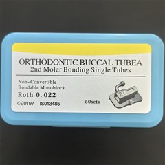 10 Boxes Dental Bondable Buccal Tubes 2nd Molar Roth 0.022 MIM Monoblock