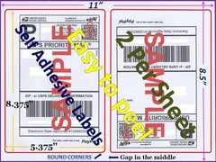 4200 Premium Rounded Corner Shipping Labels 2 Per Sheet-8.5 x 11-Self Adhesive
