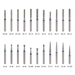 50pcs Dental Turbine Diamond Burs FG For High Speed Handpiece Friction Grip Burs