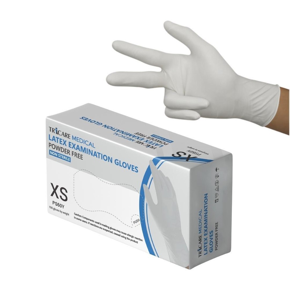 5.5Mil Latex WHITE Examination Gloves – Medical Grade, Disposable & Powder free