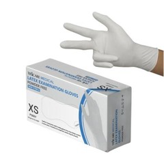 5.5Mil Latex WHITE Examination Gloves – Medical Grade, Disposable & Powder free