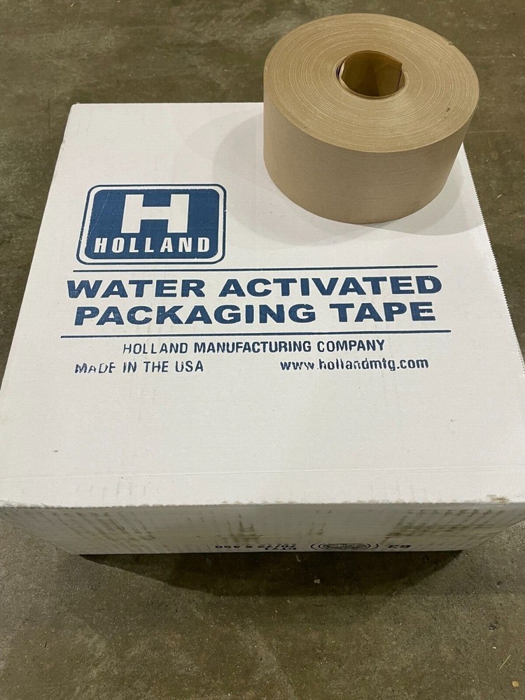 NEW Holland H-30 Water Activated Reinforced Seal Packing Tape, Brown 72MM x 450′