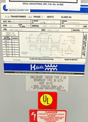 Challenger 45 kVA 480V Type 2 Transformer 208Y/120V 3PH 60Hz 452-K20-415FU 🟦