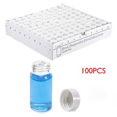 500Pcs 20mL Scintillation Vial Borosilicate Glass Vial Liquid Counting Vial New