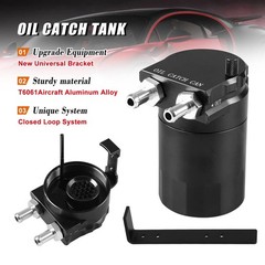 Aluminum Oil Catch Can Tank 350ml Universal Fit For Cars With Bracket