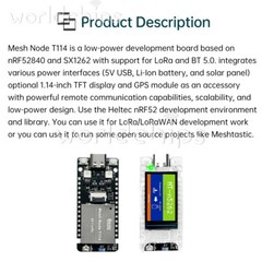 HelTec AutoMation Node T114 LoRa Development Board nRF52840SX1262 Module Type-C