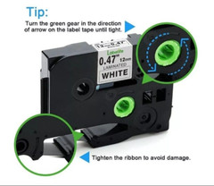 6PK Black-on-Color Compatible Label Tape for Brother TZe-B31-731 12mm 0.47 Inch