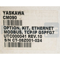 Yaskawa CM090 Ethernet Modbus TCP/IP Option Card Kit G5PFG7 Rev. 10 w/Accs. NSMP