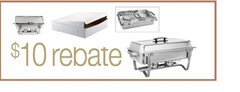 NEW CATERING 4 PACK FOLDING CHAFER CHAFING Dish Sets 8 QT PACK WITH $20 REBATE