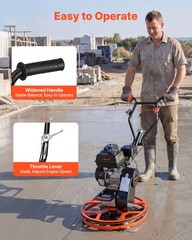 VEVOR Power Trowel 24″ Gas Concrete Finisher w/ Float Pan 5.5HP Kohler Engine