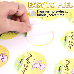 Koala Round Labels 2 Inch Printable Round Stickers Waterproof Matte White Label