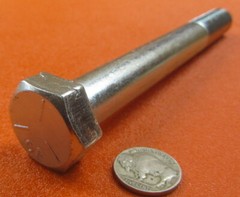 Grade 5 Zinc Cap Screw Bolt, Steel, PT, 3/4″-10 x 7.00″ Length, 5 Pcs