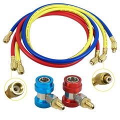 Air Refrigeration Kit HVAC A/C R134A R410A R22 AC Manifold Gauge Set Brass