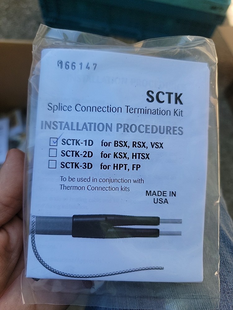 THERMON SCTK-1D Splice Connection Termination Kit for BSX, RSX, VSX 104785 Texas
