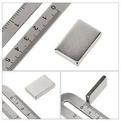 30mm x 20mm x 5mm N38 Thin Strong Rare Earth Neodymium Craft Fridge Magnet Block
