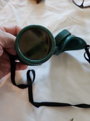Welding Goggles Welder Dark Lens Glasses Eye Face Protection Safety Vintage