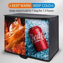 Bodaon Insulated Reusable Grocery Bags, X-Large Freezer X-Large, Black+Red