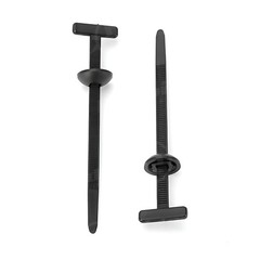 100 Pcs Nylon Universal Cable Tie Buckle for Car, T Style Automotive Zipper Clip