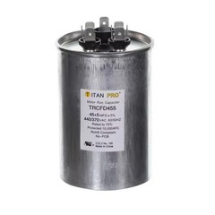 TitanPro TRCFD455 HVAC Round Dual Motor Run Capacitor. 45/5 MFD/UF440/370 Volts