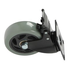 4 Pcs 4 Inch Grey Swivel Caster Wheels Heavy Duty With Safety Brake 2200Lbs