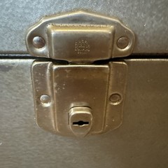 VTG Metal File Box & Key Lock Excelsior USA 12.5 x5.5×10 Gray Steel
