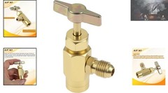 Brass R1234YF Can Tap with Self-Sealing Valve and Safety Check Feature