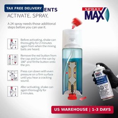 SprayMax 2K Semi Matte Clear Coat | 2K Automotive Satin Clear Coat Spray Paint f
