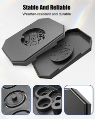 3 Pack of 8141DBL Siding Light Mounting Block Bracket Black with Built-in Ele…