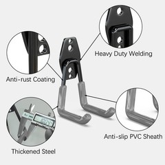 3-H Garage Wall Hooks 10 Pack, Heavy Duty Garage Hooks with Extra Welding Spo…