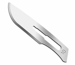 100 Pcs #10 Scalpel Blades + Handle #3 Suitable for Dermaplaning Surgical Dental
