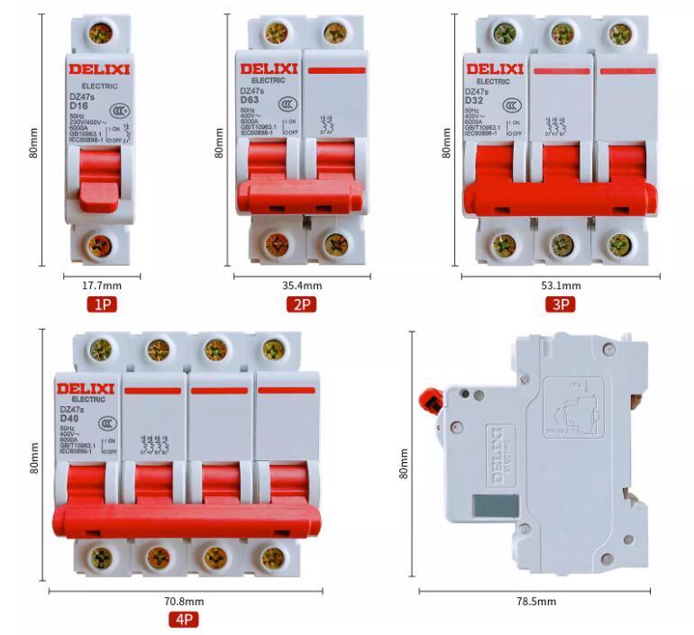 1X Air-Switch Circuit Breaker D-Type Brand DZ47S Series