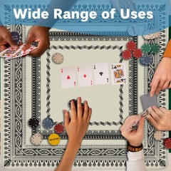 Vintage Black and White Mahjong Mat for Table 31.5 X 31.5 in, Gifts for Mahjo…