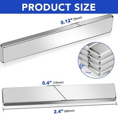 5 Pack Neodymium Magnets – Super Strong 18 lb Pull, Adhesive Backing Strips