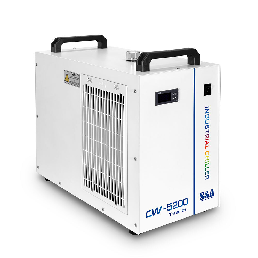 S&A CW-5200DH Industrial Water Chiller for CO2 Glass Laser Tube Cooling US Stock