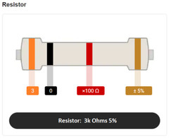 10 Pack – 3K 3000 Ohm Ω Resistor 5% Tolerance 1/4W 1/4 Watt Carbon Film PK
