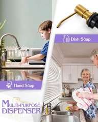 Soap Dispenser for Kitchen Sink Brushed Gold, Built in Stainless Steel Kitchen