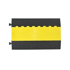 VEVOR Cable Protector Ramp Rubber Cord Cover 22000 lbs/axle Capacity 2 Channel