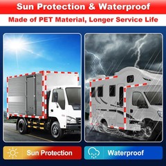 Conspicuity Tape DOT-C2 Approved Reflective Trailer Red White 2”x100’ -2Roll US
