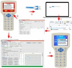 10 Frequency NFC Smart Card Reader Writer RFID Copier Duplicator 125KHz 13.56MHz