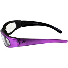 2 Pairs Birdz Eyewear Foam Padded Sunglasses Pink & Purple Frames Clear Lenses