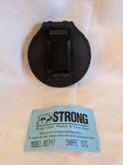 STRONG LEATHER 80747 BELT CLIP ON NECK BADGE HOLDER SHAPE 876 V&V OB-38 6 POINT