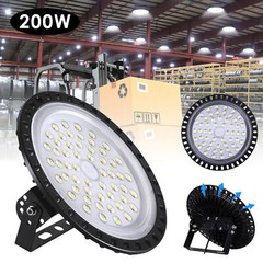 2 Pack 200W Watt LED UFO High-Bay Warehouse Light GYM Industrial Shop Area Lamp