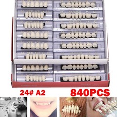 840Pc Dental Acrylic Resin Denture 24# A2 Full Set Teeth Upper Lower Shade Tooth