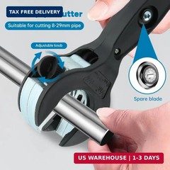 Ratcheting Tubing Cutter, 2 in 1 Close Quarters Tube Compact Cutter, Portable Ra
