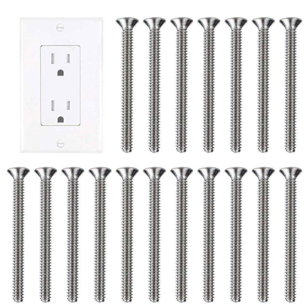 Extra Long Outlet Screws 6-32 x 1-1/2 Inches Machine Screws – 30 Pack