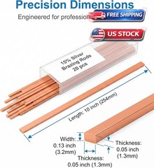 20 Sticks 15% Silver Brazing Rods for HVAC, Air Conditioning, Refrigeration