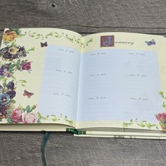 Vintage Victorian Floral Address Telephone & Birthday Book Set 1990s Waverley