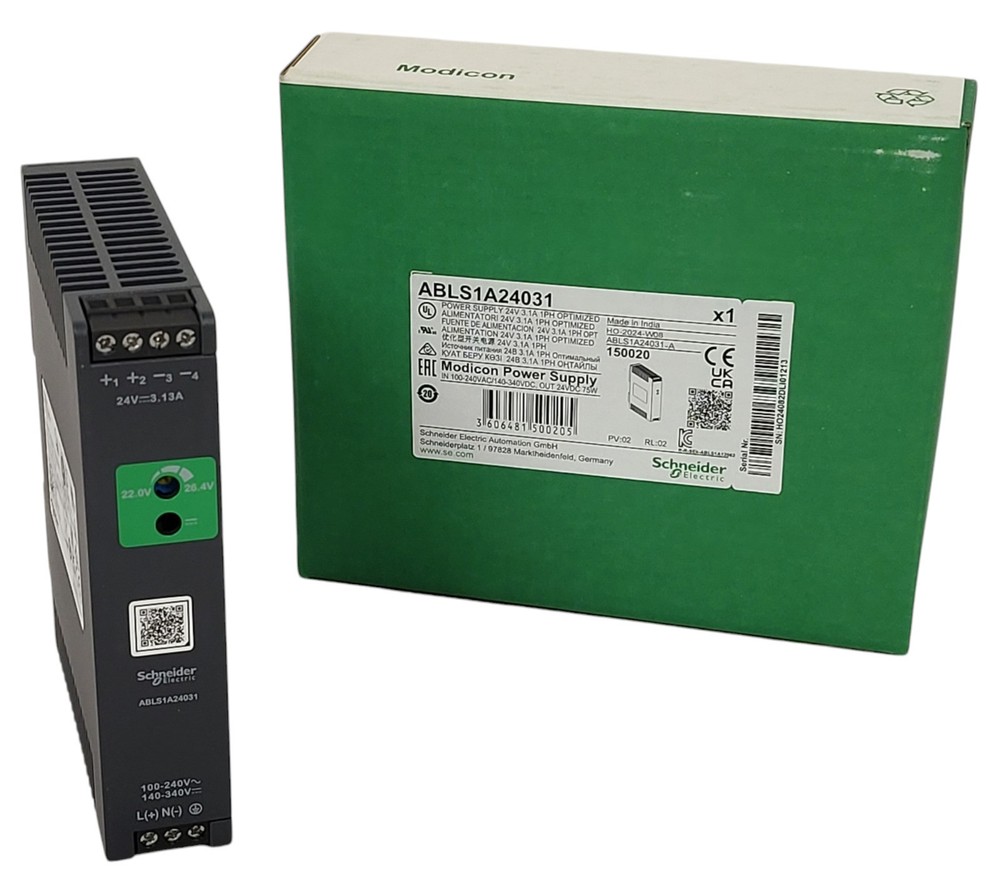 Schneider ABLS1A24031 Regulated Power Supply 100-240V AC, 24V 3.1 A Single Phase