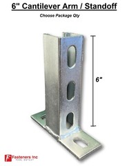 6″ Slotted Cantilever Arm Mount Standoff for Unistrut Channel Strut Bracket